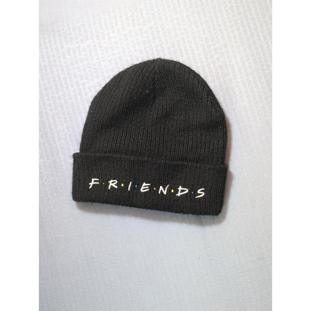 FRIENDS TV Series Hat Black Winter Beanie Unisex One Size Original Logo New
